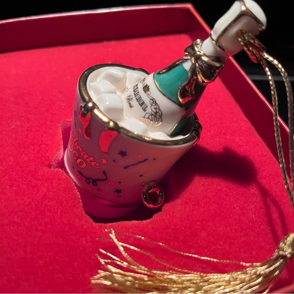 Lenox Ornament Celebrate 2000 Millennium Edition Korbel Champagne Bottle - Picture 9 of 13